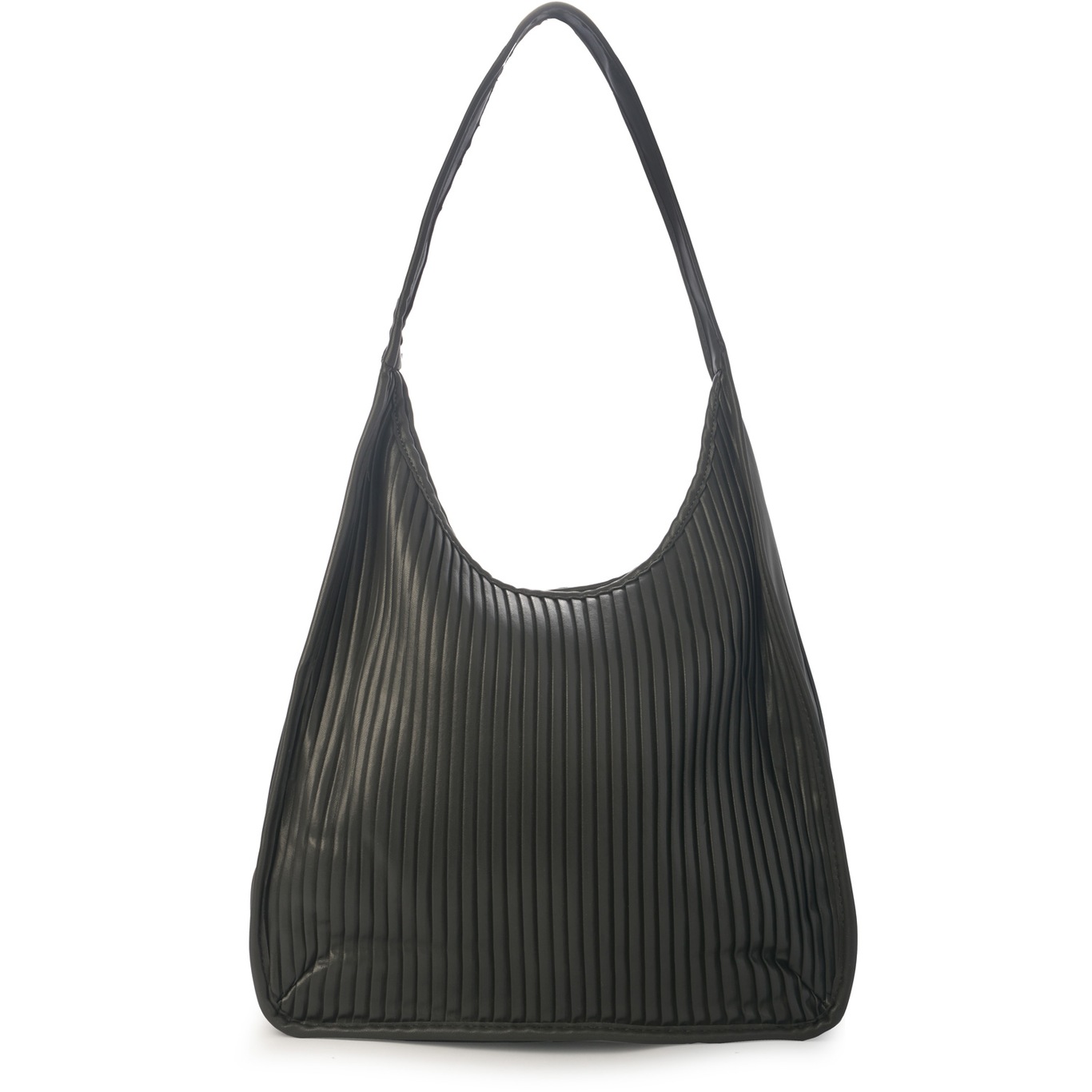 Pleated Shopper バッグ, グレー
